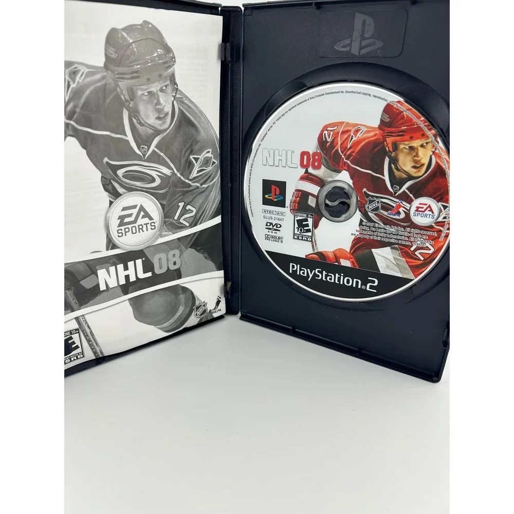 NHL 08 PlayStation 2 Video Game EA Sports Hockey Disc Manual Case‎